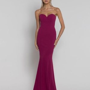 DIANA SWEETHEART RUFFLE BACK GOWN B38D26-L